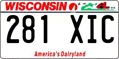 WI license plate 281XIC
