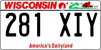 WI license plate 281XIY