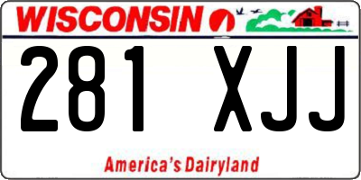 WI license plate 281XJJ