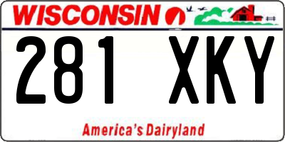 WI license plate 281XKY