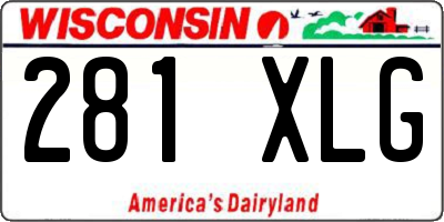 WI license plate 281XLG