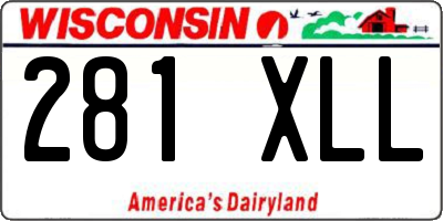 WI license plate 281XLL