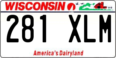 WI license plate 281XLM