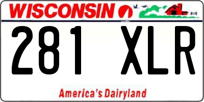 WI license plate 281XLR