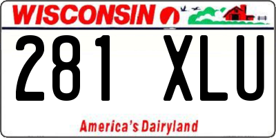 WI license plate 281XLU