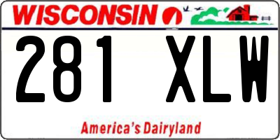 WI license plate 281XLW