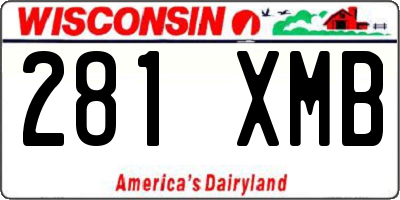WI license plate 281XMB