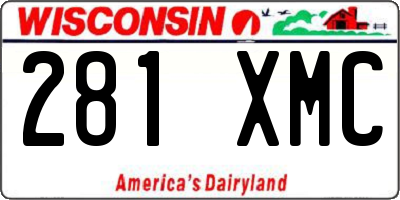 WI license plate 281XMC