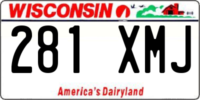 WI license plate 281XMJ