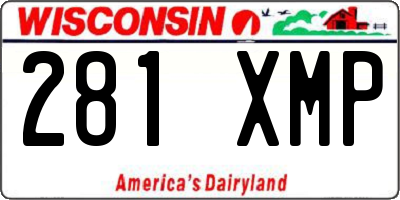 WI license plate 281XMP