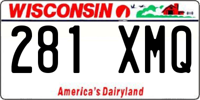 WI license plate 281XMQ