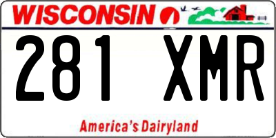 WI license plate 281XMR