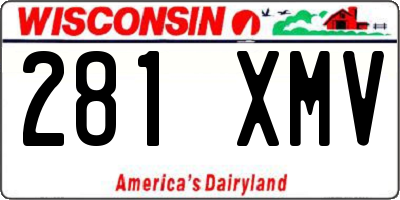 WI license plate 281XMV