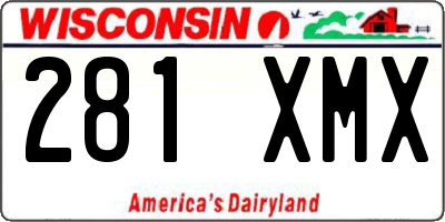 WI license plate 281XMX
