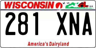 WI license plate 281XNA