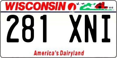 WI license plate 281XNI