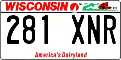 WI license plate 281XNR