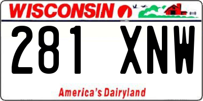 WI license plate 281XNW