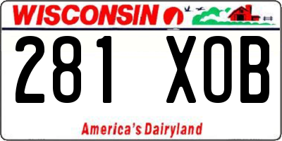 WI license plate 281XOB
