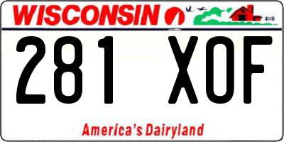 WI license plate 281XOF
