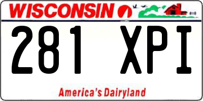 WI license plate 281XPI