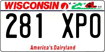 WI license plate 281XPO