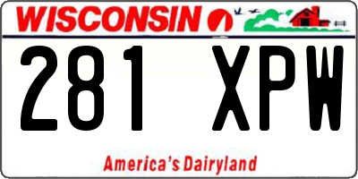 WI license plate 281XPW