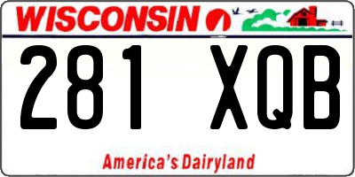 WI license plate 281XQB