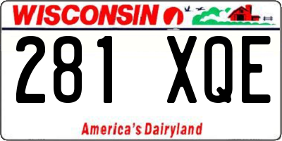 WI license plate 281XQE