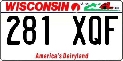 WI license plate 281XQF