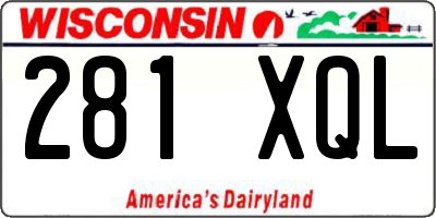 WI license plate 281XQL