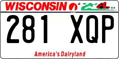 WI license plate 281XQP