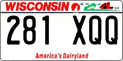 WI license plate 281XQQ