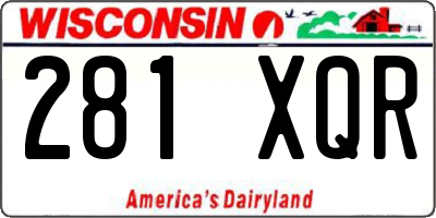 WI license plate 281XQR