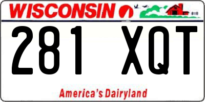 WI license plate 281XQT