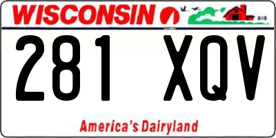 WI license plate 281XQV