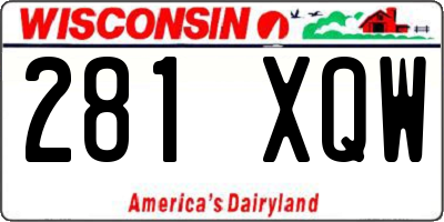 WI license plate 281XQW