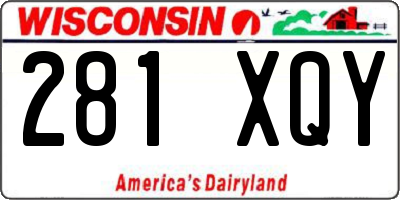 WI license plate 281XQY