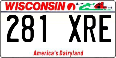 WI license plate 281XRE