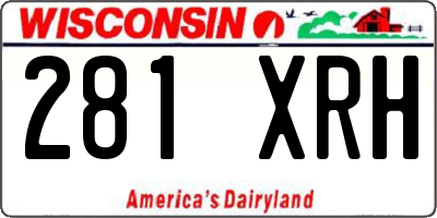 WI license plate 281XRH