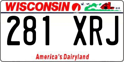 WI license plate 281XRJ