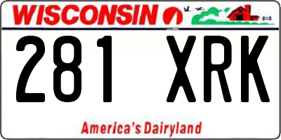 WI license plate 281XRK