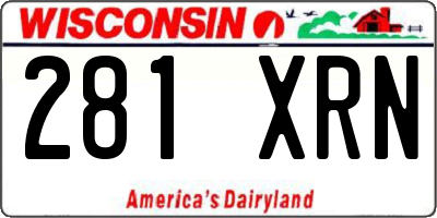 WI license plate 281XRN
