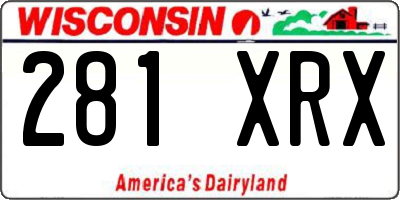 WI license plate 281XRX