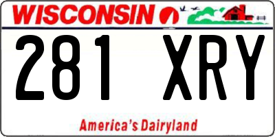 WI license plate 281XRY
