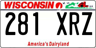 WI license plate 281XRZ
