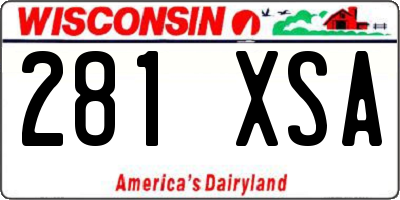 WI license plate 281XSA