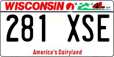 WI license plate 281XSE