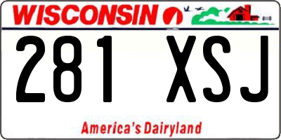 WI license plate 281XSJ