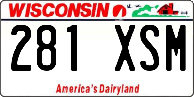 WI license plate 281XSM